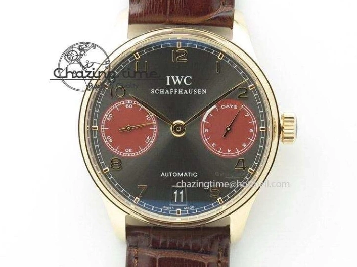 MIROTIME 0715 UrbanStyle Portuguese IW371446 ZF 1:1 Best Edition SS White Dial Blue Markers On Blue Leather Strap  A79350 V 7270